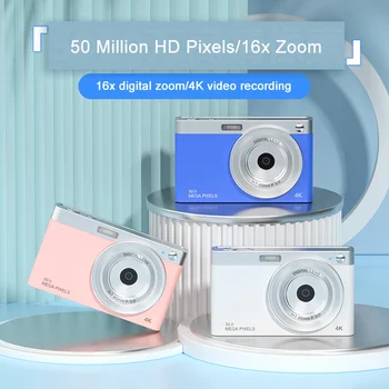 16-кратный цифровой Зум 50 Миллионов HD Digital Camera1080P Камера для начинающих Фотографов с автофокусировкой Компактная и Портативная для Видеоблога Путешествий Изображение