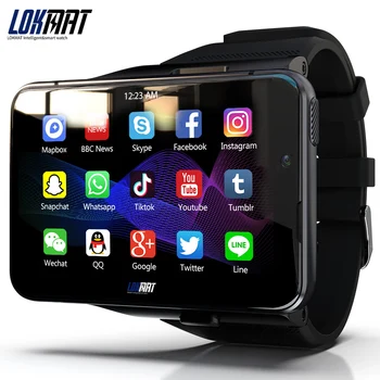 4G смарт-часы LOKMAT APPLLP Max 2,88, большой экран 4G + 64 ГБ, двойная камера, Android 9,0, смарт-часы со слотом для nano sim-карты Изображение