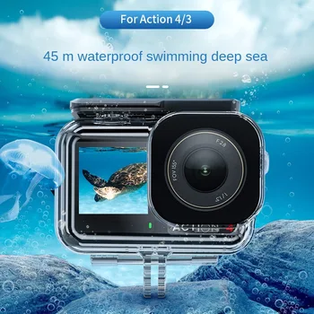 Телесин для DJI Action 3/4 Водонепроницаемый чехол Герметичные Подводные корпуса Спортивной камеры Изображение