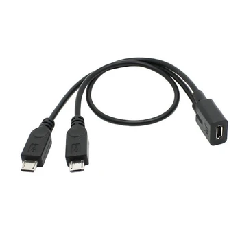Кабель Micro USB для одновременной зарядки двух устройств Micro USB, Прямая поставка Изображение