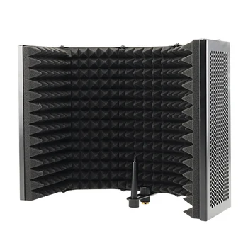5-панельный складной студийный микрофон, изолирующий экран, звукопоглотитель, пенопластовая панель Изображение