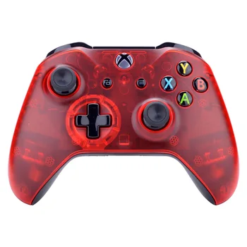 Экстремально туманная Прозрачная красная мягкая на ощупь лицевая панель переднего корпуса для игрового контроллера Xbox One S & One X Изображение