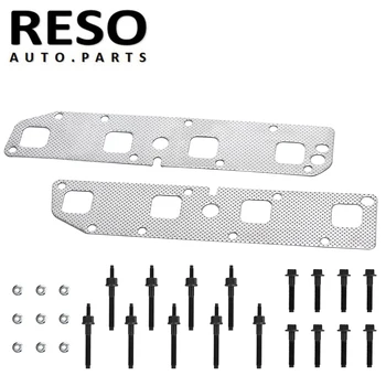 RESO---Прокладка выпускного коллектора L + R Болты-Шпильки Для 03-08 Ram Dodge Chrysler Jeep 5.7L V8 Gas 53013944AA Изображение