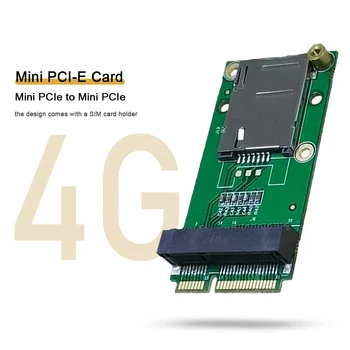 Промышленный адаптер 4G LTE Mini PCIe-Mini PCIe с разъемом для SIM-карты (откидной тип) для беспроводного модуля WWAN/LTE 3G/4G Изображение