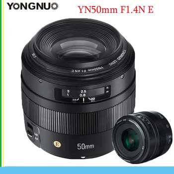 Объектив YONGNUO YN50mm F1.4N E AF/MF Стандартный Объектив с Автофокусом Prime для Nikon D7500 D7200 D7100 D7000 D5600 D5500 D5300 D5200 D5100 Изображение