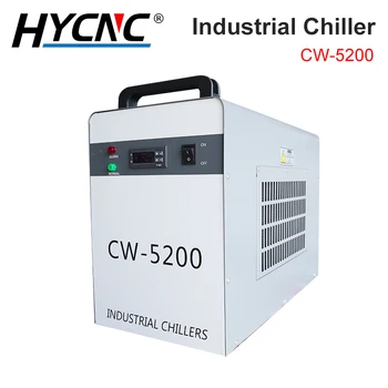 Промышленный Охладитель CW5200 Охлаждение Водяного цикла AC220V 50Hz Для CO2 Лазерной Гравировки, Резки, Охлаждения Шпинделя с ЧПУ Изображение