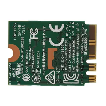 Адаптер переменного тока WIFI для RTL8822BE NGFF M.2 802.11Ac 2,4 G/5 ГГц Беспроводная карта WiFi + Bluetooth 4,1 FRU: 01AX711 01AX712 для Thinkpad Изображение