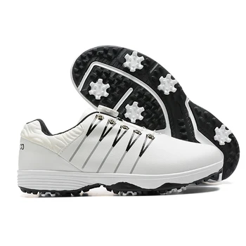 Обувь для гольфа, дышащая мужская и женская обувь, нескользящая обувь для тренировок на сухожильной подошве, подходящие кроссовки для соревнований Изображение