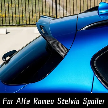 Для 2017-2021 Alfa Romeo Stelvio Карбоновое Волокно Задняя Крыша Крышка Багажника Автомобильный Спойлер Крылья Обвес Аксессуары Для Укладки Запчасти Изображение