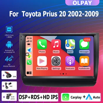 4G + 64G 2 din Android Авто радио автомобильный мультимедийный видеоплеер беспроводной Carplay GPS навигация Для Toyota Prius 20 2003 2002-2009 Изображение