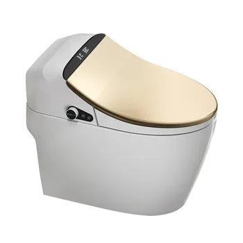 Автоматический откидной Встроенный умный туалет без бачка Многофункциональный бытовой туалет для мытья посуды с резервуаром для воды Мгновенного нагрева Изображение