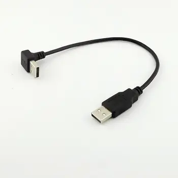 10шт Штекер USB 2.0 Type A, расположенный под углом к штекеру USB A, кабель-удлинитель для передачи данных 25 см Изображение