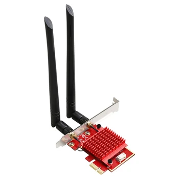 Беспроводная сетевая карта WiFi6 AX200 Bluetooth 5,0 3000 Мбит/с, двухдиапазонная антенна, веб-карта, встроенный адаптер PCIE WiFi Изображение