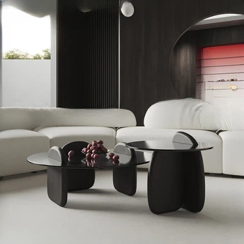 Французский ретро чайный столик комбинированный итальянский минималистский стол чайный столик в скандинавском стиле интернет-дизайнер red ins style Изображение