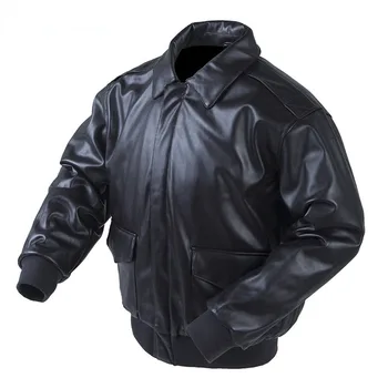 Мотоциклетная велосипедная осенне-зимняя ветрозащитная износостойкая куртка, кожаная куртка в стиле Ретро, Большая Свободная толстая мотоциклетная куртка Изображение