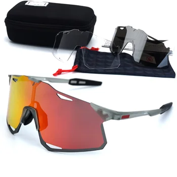 Набор велосипедных очков, Солнцезащитные очки для мужчин UV400, Очки для байка, Очки для мотокросса, Спортивные солнцезащитные очки Со сменными линзами Изображение