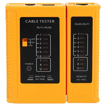Тестер сетевого кабеля Тестовый инструмент RJ45 RJ11 RJ12 CAT5 CAT6 UTP USB LAN Провод Тестер кабеля Ethernet (батарея в комплект не входит) Изображение