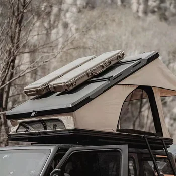 Жесткая оболочка алюминиевая крыша палатки Жесткая оболочка автомобильная крыша палатки Солнечная панель каркас крыши Изображение