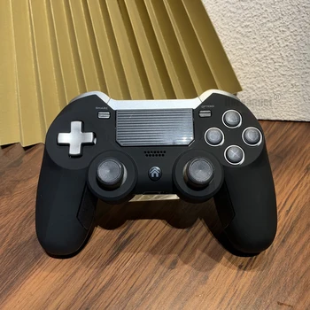 Беспроводной Bluetooth с двойной вибрацией, элитный контроллер игровой консоли, джойстик, встроенный разъем для наушников для PS4 и ПК Изображение