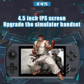 X45 4,5-дюймовый IPS экран 854*480 Портативная игровая консоль ATM7051 Четырехъядерный A9 Детские подарки Поддержка мультиплеера PS1 Изображение