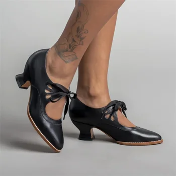 2023 Новые Женские Босоножки в Римском стиле в стиле ретро На высоком каблуке, Модное Оксфордское Сексуальное платье, Летняя женская обувь, Дизайнерские Zapatillas Mujer Изображение