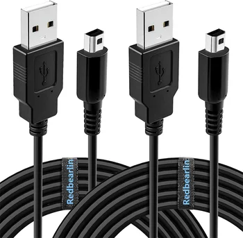 50/100шт 4 фута USB-кабель для зарядки, кабель Зарядного устройства для Nintendo DSi DSi XL 3DS 3DS XL Изображение