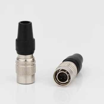 Один комплект MrSpeakers XLR Balance Мужской аудио 4-контактный штекер позолоченный Максимальный провод: 4,5 мм Разъемы Конвертер Адаптер Изображение