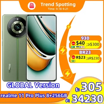 Глобальная версия realme 11 Pro Plus NFC Dimensity 7050 Восьмиядерный OLED-дисплей 6,7 