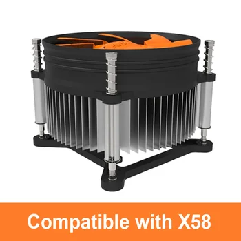 Архитектура процессора X58 Кулер Радиатор С Винтом для обдува Компьютерный вентилятор для INTEL LGA1366 Изображение