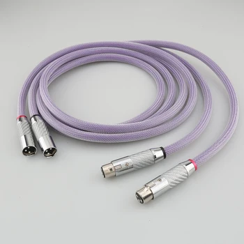 Audiocrast Carbon Fiber 3 контакта XLR Балансный Штекер Аудио Соединительный Кабель 8N PRISM XLR Штекерный Разъем Interlink Audio Line Изображение