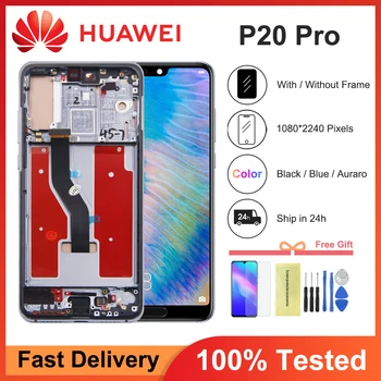 ЖК-дисплей для Huawei P20 Pro ЖК-дисплей с Сенсорным экраном, Дигитайзер В Сборе, Замена Для Huawei P20 Plus lcd CLT-AL01 CLT-L29 CLT-L09 Изображение