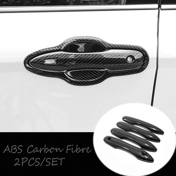 Для Toyota Camry 8th 2018 2019 ABS Углеродное волокно, Автомобильная наружная дверная ручка, поручень, отделка, аксессуары для стайлинга автомобилей, 4 шт./компл. Изображение