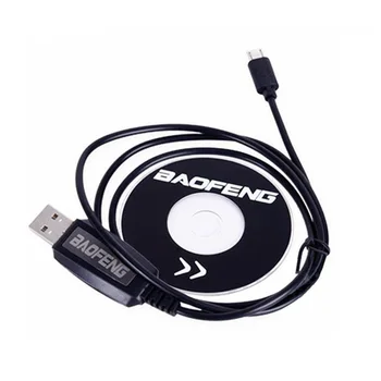 Высококачественный USB-кабель для программирования Baofeng BF-T1, мини-радио Walkie Talkie Bf T1 с частями прошивки CD Изображение