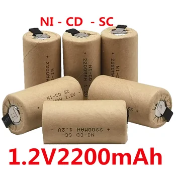SC 1,2 V 2200mah Nicd Batterien Unter C Ni-Cd Akku  Batteria Für Elektroschrauber Bohrer Power Tools Изображение