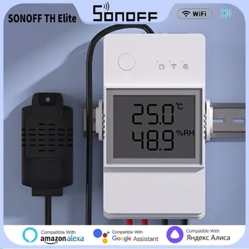 SONOFF TH Elite/TH16 Wifi Smart Switch С Датчиком температуры и влажности, Монитором Питания, Переключателем e-Welink, Дистанционным Управлением Через Alexa Изображение