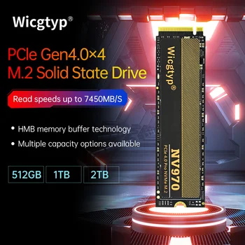 Wicgtyp 22x80 мм SSD M.2 NVMe PCIe 512 ГБ 1 ТБ 2 ТБ Для Настольного Ноутбука M2 Ssd NVME Gen 4.0x4 SSD 1 Тб 2 ТБ 512 гб Жесткие диски Изображение