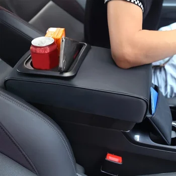Повысьте комфорт вождения: подушка для автомобильного подлокотника с эффектом памяти, подстаканник, держатель для телефона и сумка для хранения Изображение