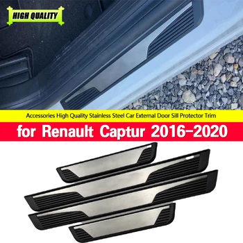 Для Renault Kaptur Captur 2014-2018 2019 2020 Накладка На Пороги Из Нержавеющей Стали, Защита Педалей, Накладка На Автомобильные Аксессуары Изображение
