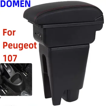 Новый Для Peugeot 107 Подлокотник Для Citroen C1/Toyota Etios Aygo BJ коробка для подлокотников Коробка для хранения автомобильных Аксессуаров Детали интерьера USB Изображение