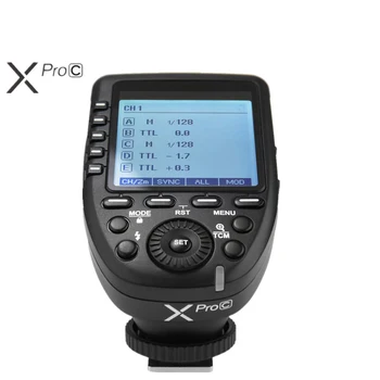 Godox XPro-C 2.4G Беспроводной передатчик запуска вспышки X-System E-TTL II HSS с ЖК-экраном для цифровой зеркальной камеры Canon Изображение