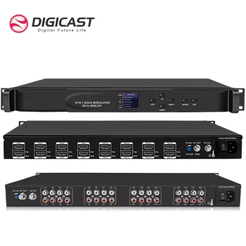 DMB-6100H 16 HDM I для преобразования аналогового сигнала в PAL NTSC Дополнительный модулятор кабельного телевидения Изображение