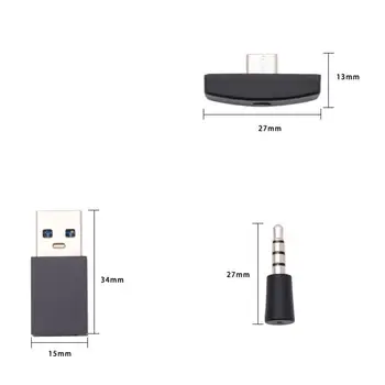Игровой USB-адаптер Bluetooth 5,0, Беспроводной аудиопередатчик, Аудиоадаптер, Аудиоадаптер для ПК, для PS4/PS5, для коммутатора, USB-ключ, флешка Изображение