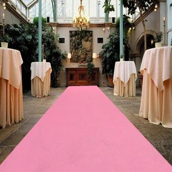 Эстетичный розовый ковер в коридоре, коридор отеля, канал приветствия, Длинный ковер, выставочный матовый ковер, ковер для свадебной сцены, ковер шириной 1 м Изображение