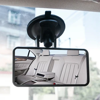 Зеркало заднего вида автомобиля, вращающееся на 360 градусов, Зеркало заднего вида автомобиля с присоской, Универсальный Вид на заднее сиденье, Детские автомобильные аксессуары Изображение