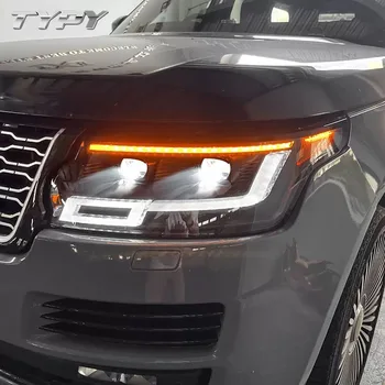 Автомобильные Фары Модифицированный светодиодный Головной Фонарь Объектив проектора Динамический Сигнальный Головной Фонарь Для Land Rover Range Rover 2013-2017 Изображение