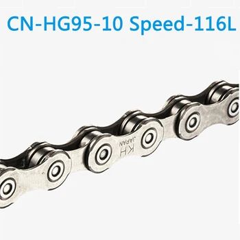 CN HG54 10S Скоростная Цепь HG95 HG54 Велосипедная Цепь 10V Mtb Текущая Дорожная Цепь для Горного Велосипеда 116 Звеньев для Shimano Original HG95 Изображение