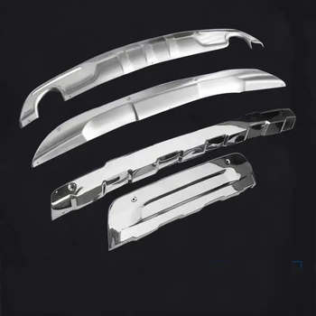 Защита переднего и заднего бампера из нержавеющей стали, противоскользящая накладка, защитный экран для Ford Explorer 2011-2019 Автомобильные аксессуары Изображение