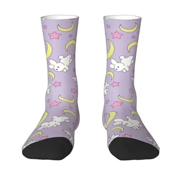 Модные Мужские носки с рисунком Моряков Usagi Moon, Унисекс, Теплые дышащие носки с 3D принтом Аниме, Манга, Носки для экипажа Изображение