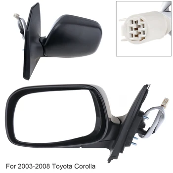 Не Складывающееся Левое Боковое зеркало, Левое зеркало заднего вида, Автозапчасти для Toyota-Corolla 2003-2008-CE / LE/ S/ Sport/ XRS Седан 4-Дверный Изображение