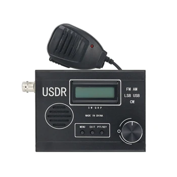 5 Вт 8-Полосный SDR радиоприемник SDR Трансивер 20 кГц-99 МГц FM AM LSB USB CW С экраном дисплея + Ручной микрофон для USDR USDX Изображение